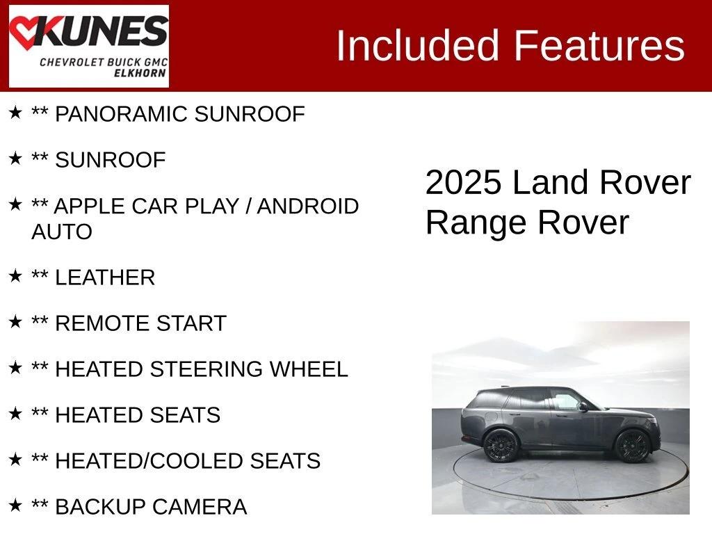 land rover range rover 2025 SALKP9E93SA289302 image land rover range rover 2025 SALKP9E93SA289302 image